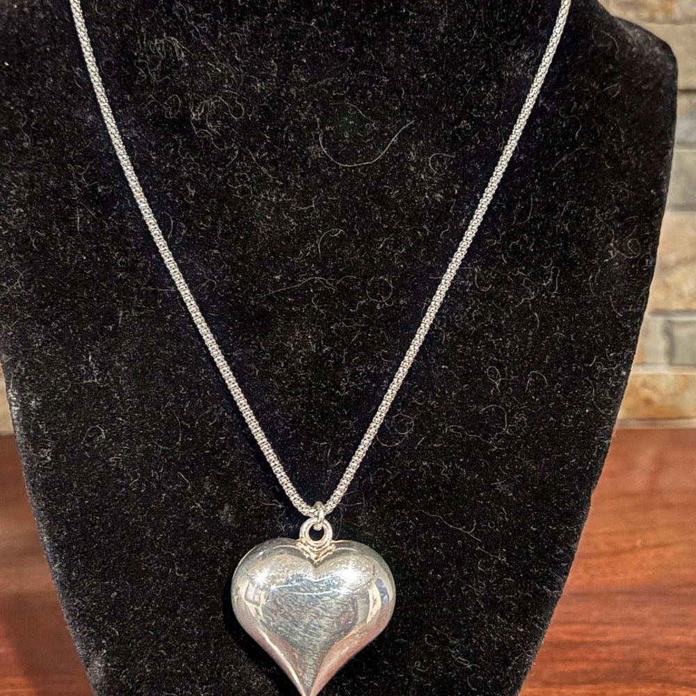 Sterling Silver Heart Pendant Necklace
